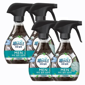 페브리즈 섬유탈취제 포맨 남성용 프레쉬클린 용기370ml 4개