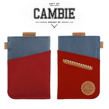Cambie 캠비 WOLYT 스포트 카드지갑 -청록/레드
