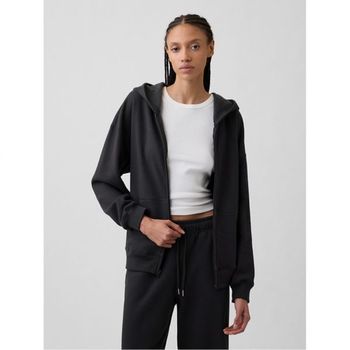 GAP 우먼 오버사이즈드 플리스 후리스 집업 후디 후드티 블랙 문리스 나이트 11321309