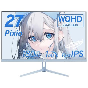 [해외] Pixio PX278 WAVE 파스텔 블루 게이밍 모니터 27인치 180Hz WQHD 2년 보증 귀여운