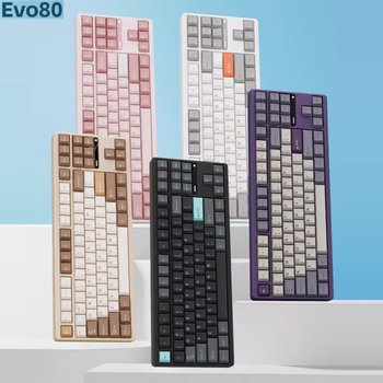 [해외] TickType EVO80 무선 기계식 게이밍 키보드 CNC알루미늄 87배열F13 RGB라이트 QMK/VIA지원