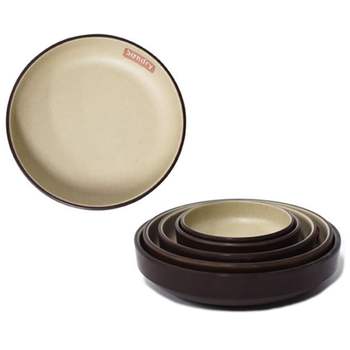 신한식구프 투톤 브라운베이지 멜라민그릇 앞 TK-710