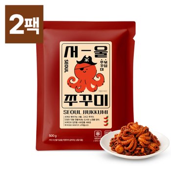 [하루한끼]서울쭈꾸미500gX2팩/매콤한맛 특제소스 간편조리 파우치타입 5분완성 캠핑요리