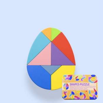 성냥개비큐브 조각퍼즐 달걀모양 안전한 탱그램 놀이카드 아기선물 교구세트 엄마표스티커