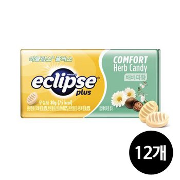 이클립스 플러스 허브캔디 배비파향, 30g, 12개