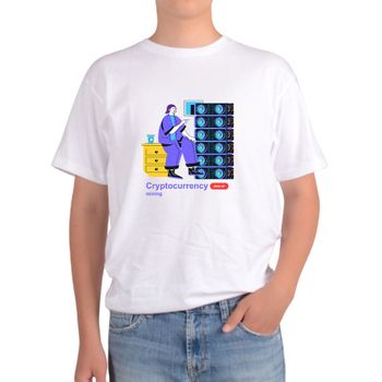 반팔화이트 남녀 가상화폐 비트코인 알트코인 암호