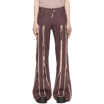 25 FW Charlie Constantinou 브라운 코튼 데님 진 241785M186005