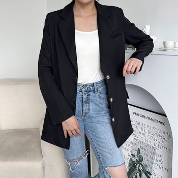 자켓 재킷 점퍼 트윈 베이직 하프 롱 테일러드 여성 UU-W002B