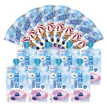 요거트 저당 월드콘x8+설레임x8