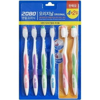 2080 오리지날 칫솔(탄력모) 4+2입 (WF903EF)