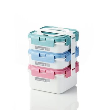 도시락통 코멕스 런치메이트 3단 피크닉 찬합세트 화이트