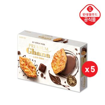 [롯데] 프리미엄 가나 쇼콜라 립파이 초코 132g x 5개[35397245]