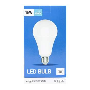 장수램프 LED 전구 15W 주광색 백열등 현관 전등 화장실 형광등