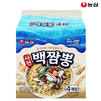 농심 사천 백짬뽕 94g x 4봉_