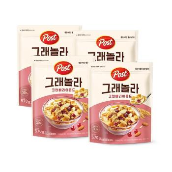 포스트 그래놀라 크랜베리 아몬드, 570g, 4개 (S50808491)