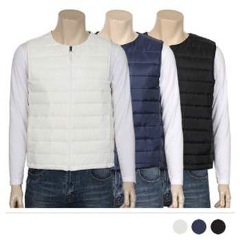 MJ21042 태더 패딩 집업 조끼