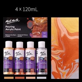 Mont Marte 몽마르트 정품 아크릴 물감세트 (04 Metallic) 120ml-WE80012