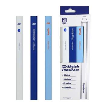 2B 연필세트 스케치 3개 와이드