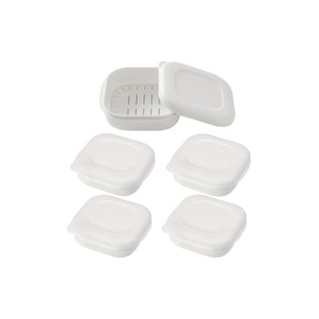 마르나(marna) 극 냉동밥 용기 (스노코 포함/전자레인지/식기세척기 사용 가능) 5개입 R498W