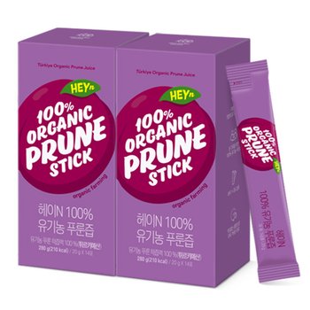 헤이N 100% 유기농 푸룬즙 (20mlx14포), 2박스