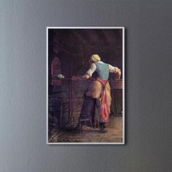 아트박스/꾸밈 pq034-장프랑수아밀레_빵을굽는여인_중형메탈액자
