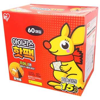 아이리스 FC79GY44 포켓용 핫팩 60매입 1회용 온열팩 주머니용 겨울핫팩