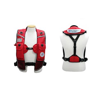 머털낚시 엠제이피닉스 해양수산부 KST 인증 구명조끼 레드