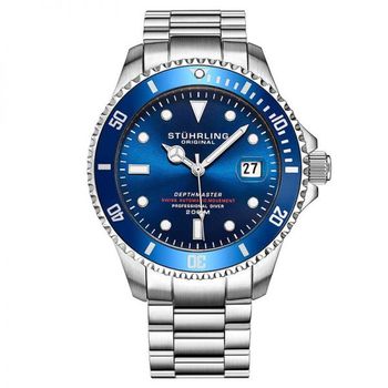 [해외] Stuhrling Original 스투어링 오리지널 아쿠아다이버 오토매틱 블루 다이얼 남성용 시계 7029423