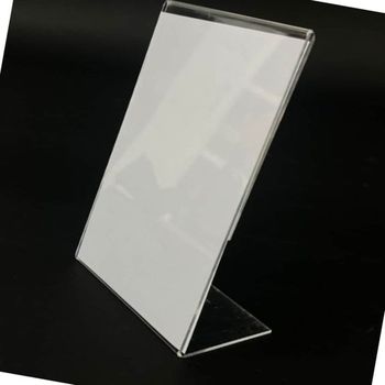 아크릴 세로 꽂이판 L자형 인쇄물 진열 홀더 카페용 A6 디스플레이