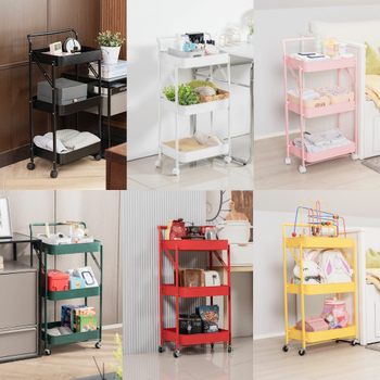 부하우스 3단 접이식 트롤리 1+1세트