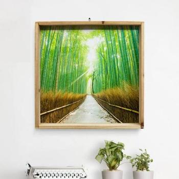 아트박스/꾸밈 eh722-우드프레임액자_대나무숲길(중형)