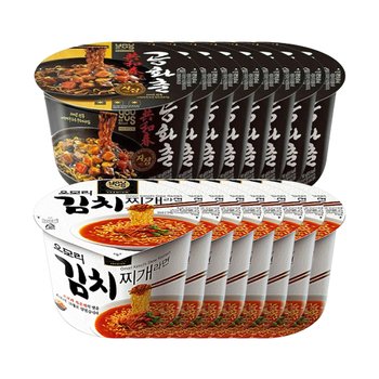 오모리 김치찌개 150g 8개 + 공화춘 짜장 160g 8개 총16개