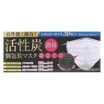 [해외] PM2.5 대응 강력한 활성탄 필터 마스크 30장입