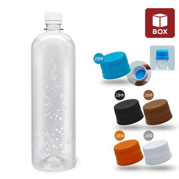 (1BOX) 내압캡 투명 아치페트병 1000ml (80개입)