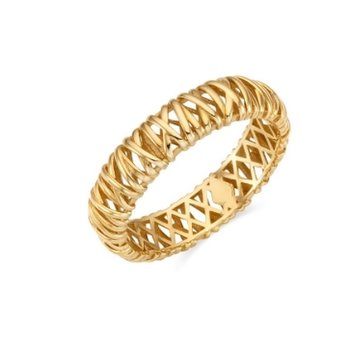 모던브리티쉬 X라인 패턴 14K/18K 반지 LRS24008G_s