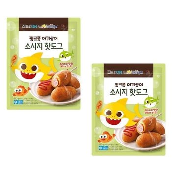 [청정원] 청정원 집으로ON 핑크퐁 소시지 핫도그 630g x 2개 간편한 어린이 식사 혼밥야식 안주 간편조리