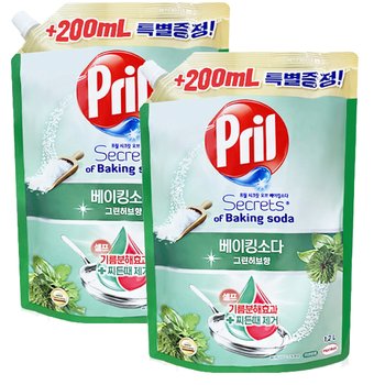 프릴 베이킹소다 리필 그린허브 1L X 2개