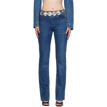 25 FW AREA 블루 점보 크리스탈 데님 진 241372F069006