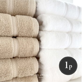 이집션 코튼 270g 고중량 장파일 호텔세면타월 1P (화이트,오트밀)