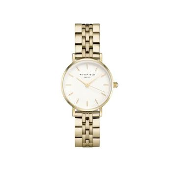 [해외] 독일 로즈필드 여자 손목시계 Rosefield Women`s Watch The Small Edit Gold Round Case - White