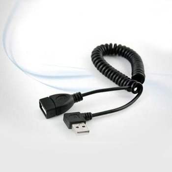 꺾임 연장 케이블 스프링 MF형 Short USB 왼쪽 아이폰충전기 안드로이드충전기 5핀케이블