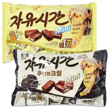 오뚜기 해태 자유시간 미니 2종 쿠키앤크림400g+오리지날480g