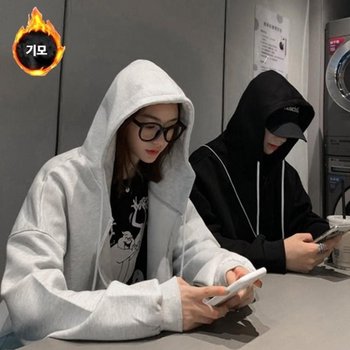 여자후드집업 데이트 20대 여성우드 커플룩 오버핏 (WE60327)