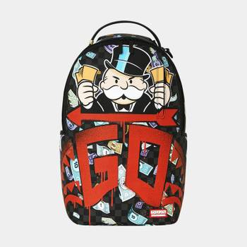 [해외] 스프레이그라운드 Monopoly 고 Sharkmouth 스텐실 맨즈 라이프 백팩 가방 그레이 Red 910B8779NS