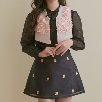 [스튜디오 혜온] 금박 미니 스커트