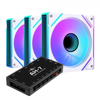 AONE STORM INFINITY PRO-120 ARGB PWM REVERSE (컨트롤러/3팩, 화이트)