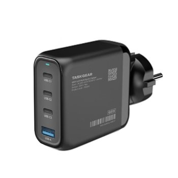 테스크기어 GaN 4포트 68W 초고속 멀티 충전기 PD충전 C타입 PD-079PTA 블랙