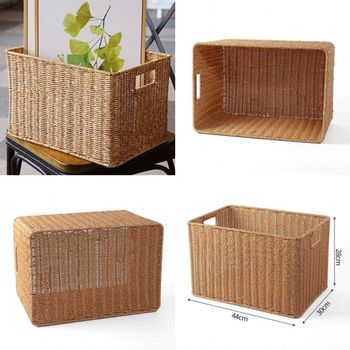 라탄짜임 사각 CSDN8143 바구니 44x30cm 소품바구니