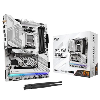 [해외] 애즈락 마더보드 X870 Pro RS WiFi AMD Ryzen 9000 시리즈 Soket AM5 X870 칩셋 ATX