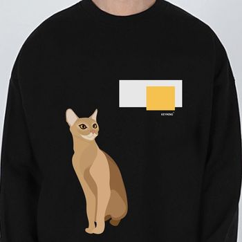 키밍 아비시니안 고양이 티셔츠 여자 남자 맨투맨 기본티